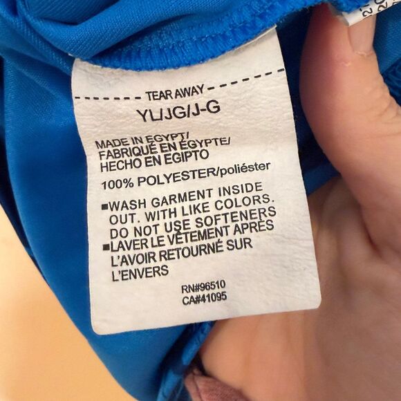 Under Armour Shirt boys youth large blue orange short sleeve - Picture 4 of 4